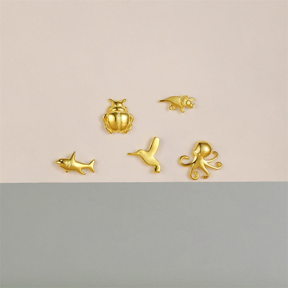 925 Sterling Silver Waterproof Animal Design Ear Piercing Stud