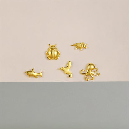 925 Sterling Silver Waterproof Animal Design Ear Piercing Stud