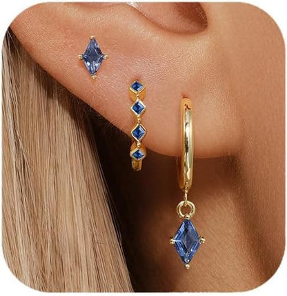 S925 Minimalist Dainty Zirconia Earrings Set