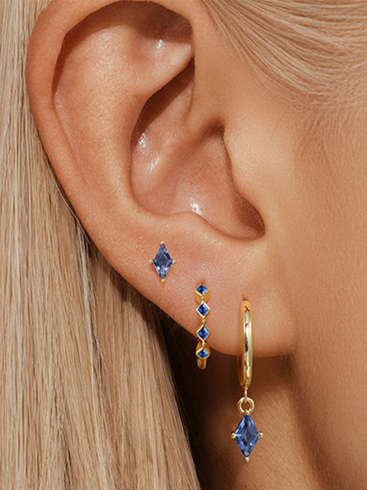 S925 Minimalist Dainty Zirconia Earrings Set