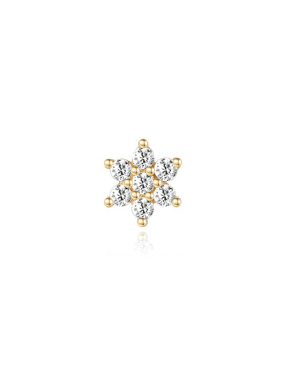 S925 Sterling Silver Bloom Ear Piercing Stud