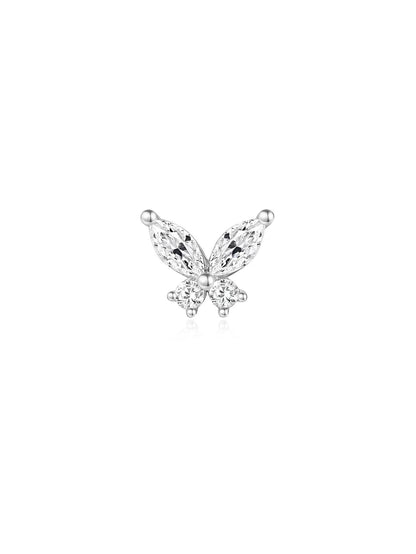 S925 Sterling Silver Butterfly Ear Piercing Stud