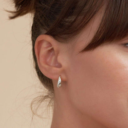 S925 Sterling Silver Celestial Star Tapered Hoops