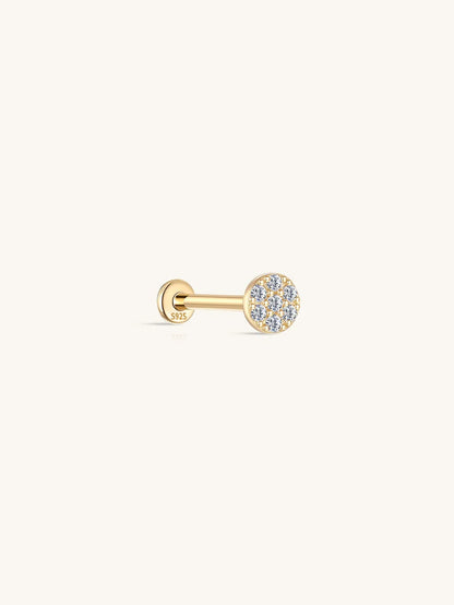 S925 Sterling Silver Classic Round Ear Piercing Stud