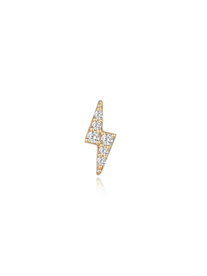 S925 Sterling Silver Lightning Zircon Ear Piercing Stud