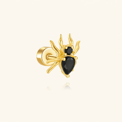 925 Sterling Silver Spider Cartilage Stud Earring