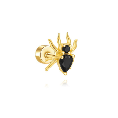 S925 Sterling Silver Spider Cartilage Stud Earring