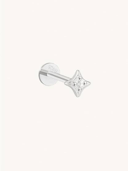 S925 Sterling Silver Star FlatBack Stud