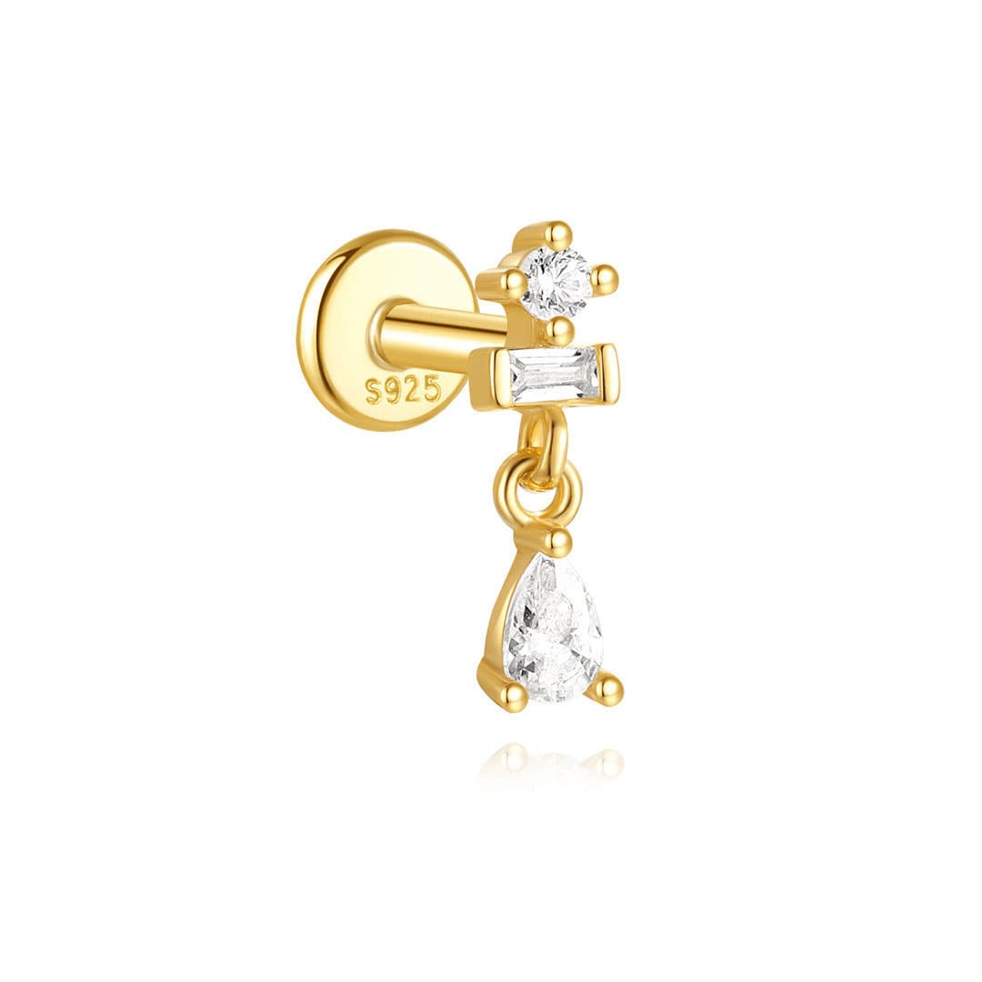 S925 Sterling Silver Tassel Drops Studs Ear Piercing Stud