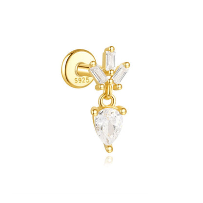 S925 Sterling Silver Tassel Drops Studs Ear Piercing Stud