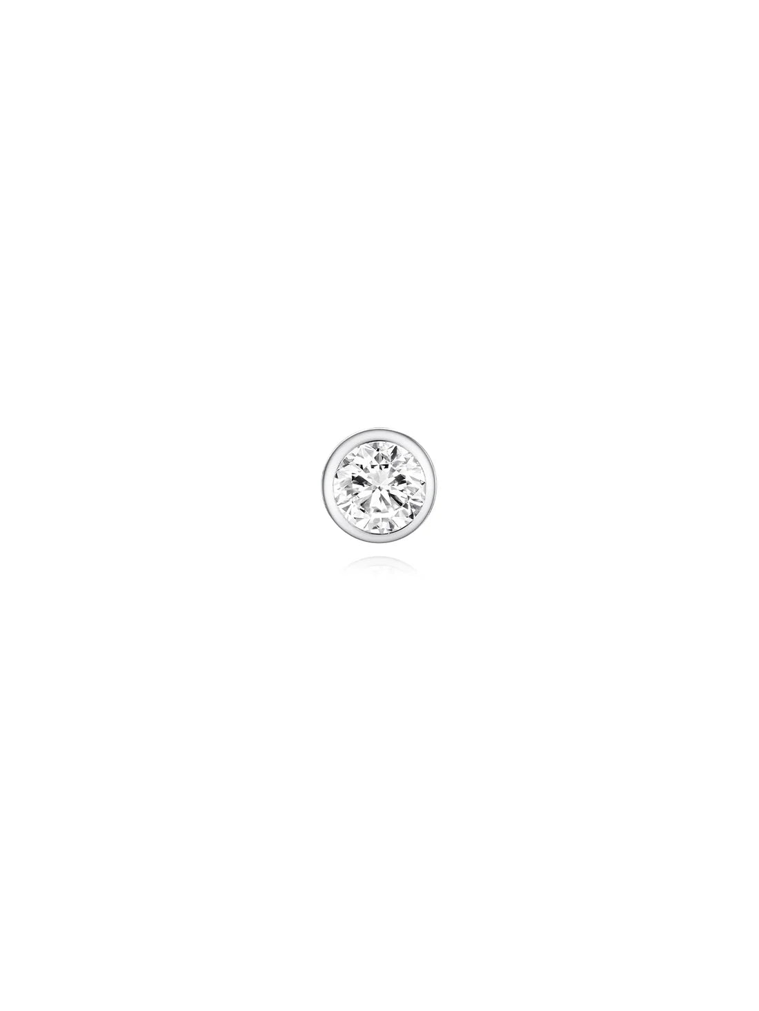 S925 Sterling Silver Zircon Threaded Ear Piercing Stud