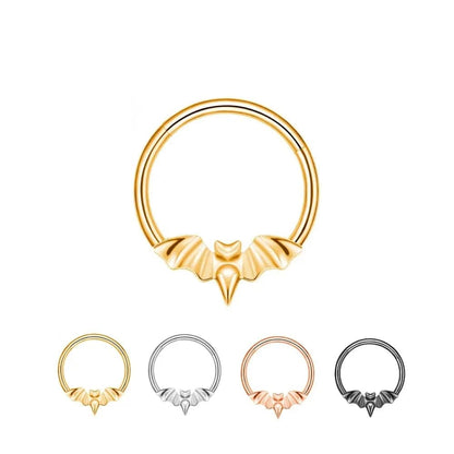 Titanium Bat Daith Ring | Septum Clicker