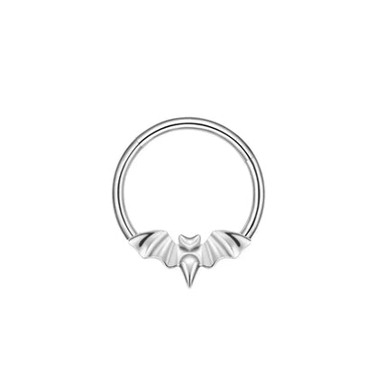 Titanium Bat Daith Ring | Septum Clicker