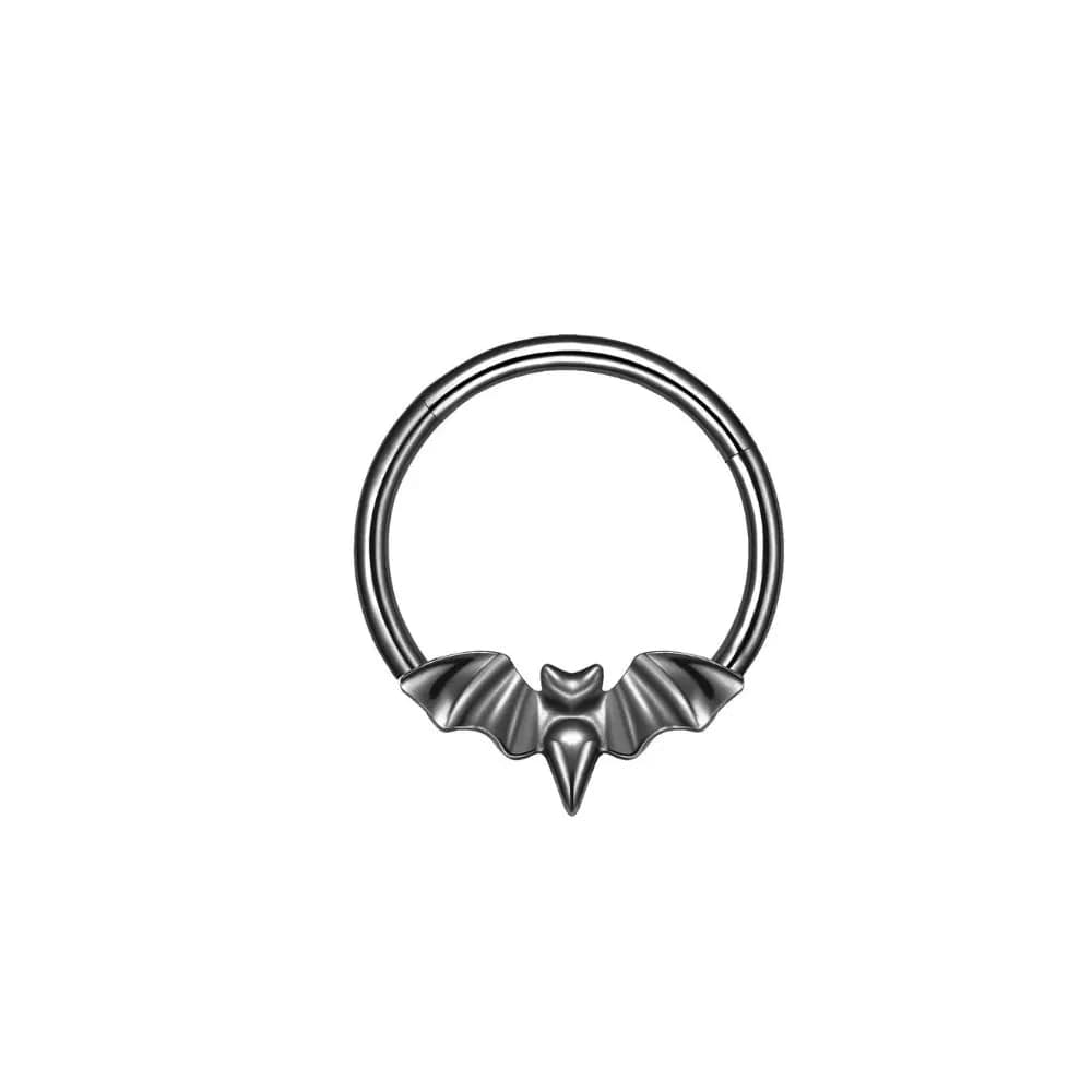 Titanium Bat Daith Ring | Septum Clicker