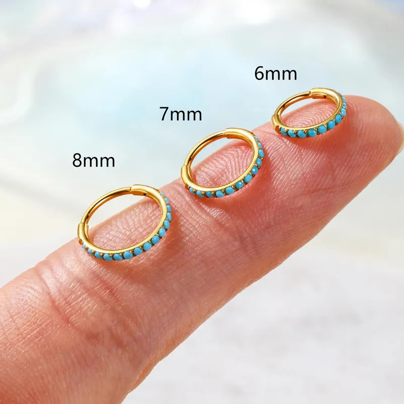 G23 Titanium Waterproof Multiple Sizes Turquoise Clicker