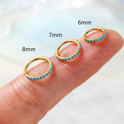 G23 Titanium Waterproof Multiple Sizes Turquoise Clicker