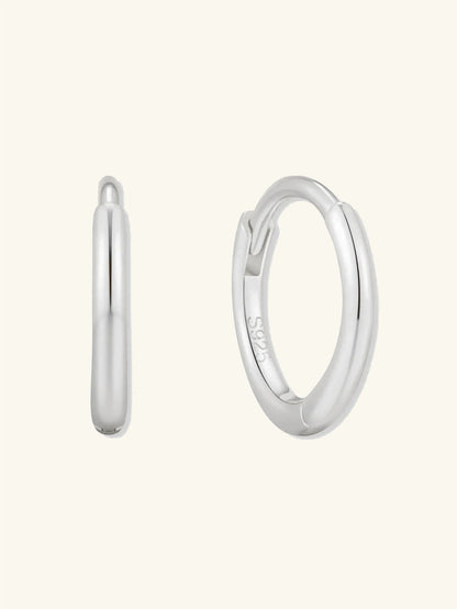 925 Sterling Silver Classic Thin multiple sizes Hoop Earrings