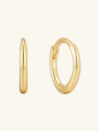 925 Sterling Silver Classic Thin multiple sizes Hoop Earrings