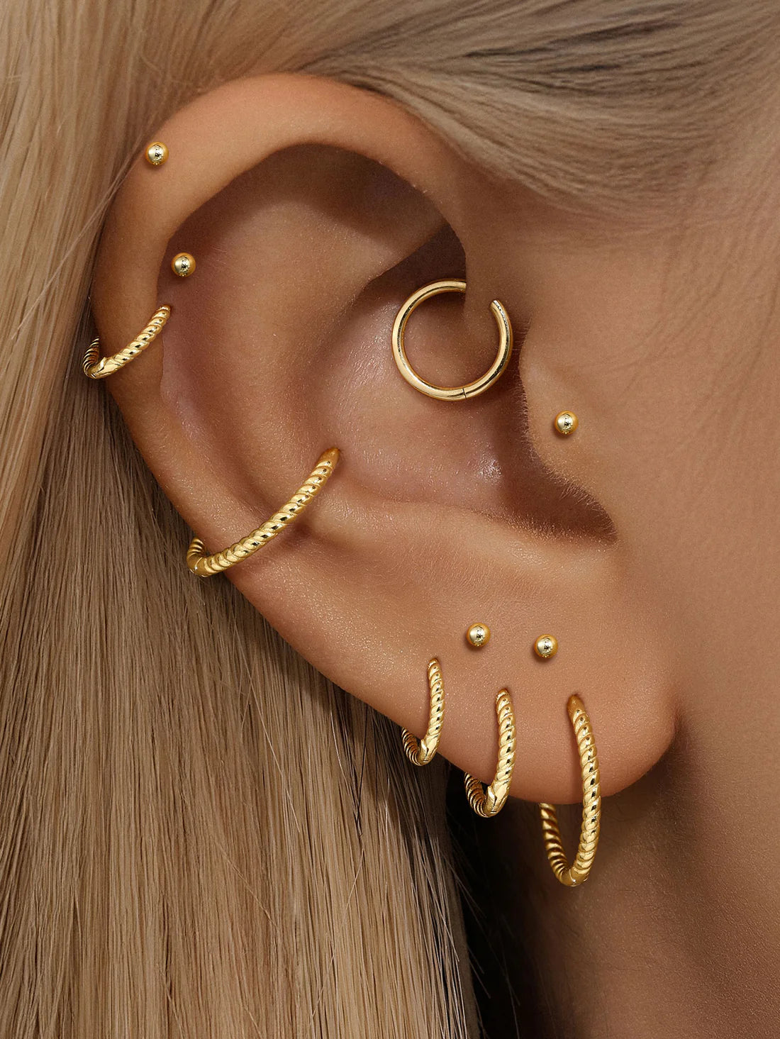 Minimalist 925 Sterling Silver Twisted Hoop Earrings