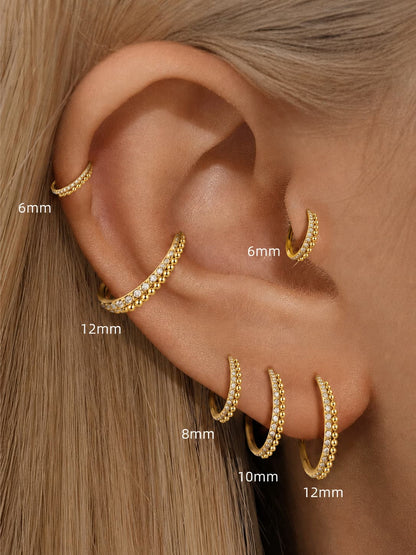 Clicker hoop ring size reference for helix conch lobe and cartilage piercings