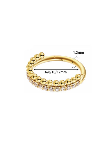 CZ beaded clicker hoop ring size guide showing 1.2mm gauge and 6 8 10 12mm inner diameter